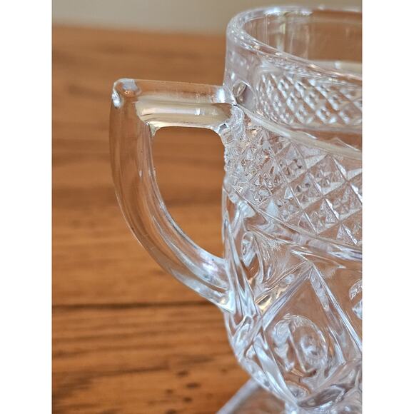 Vintage Imperial Glass-Ohio Cape Cod Cream Sugar Set - Picture 5 of 5